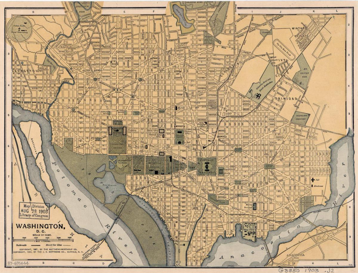 Washington DC historical map