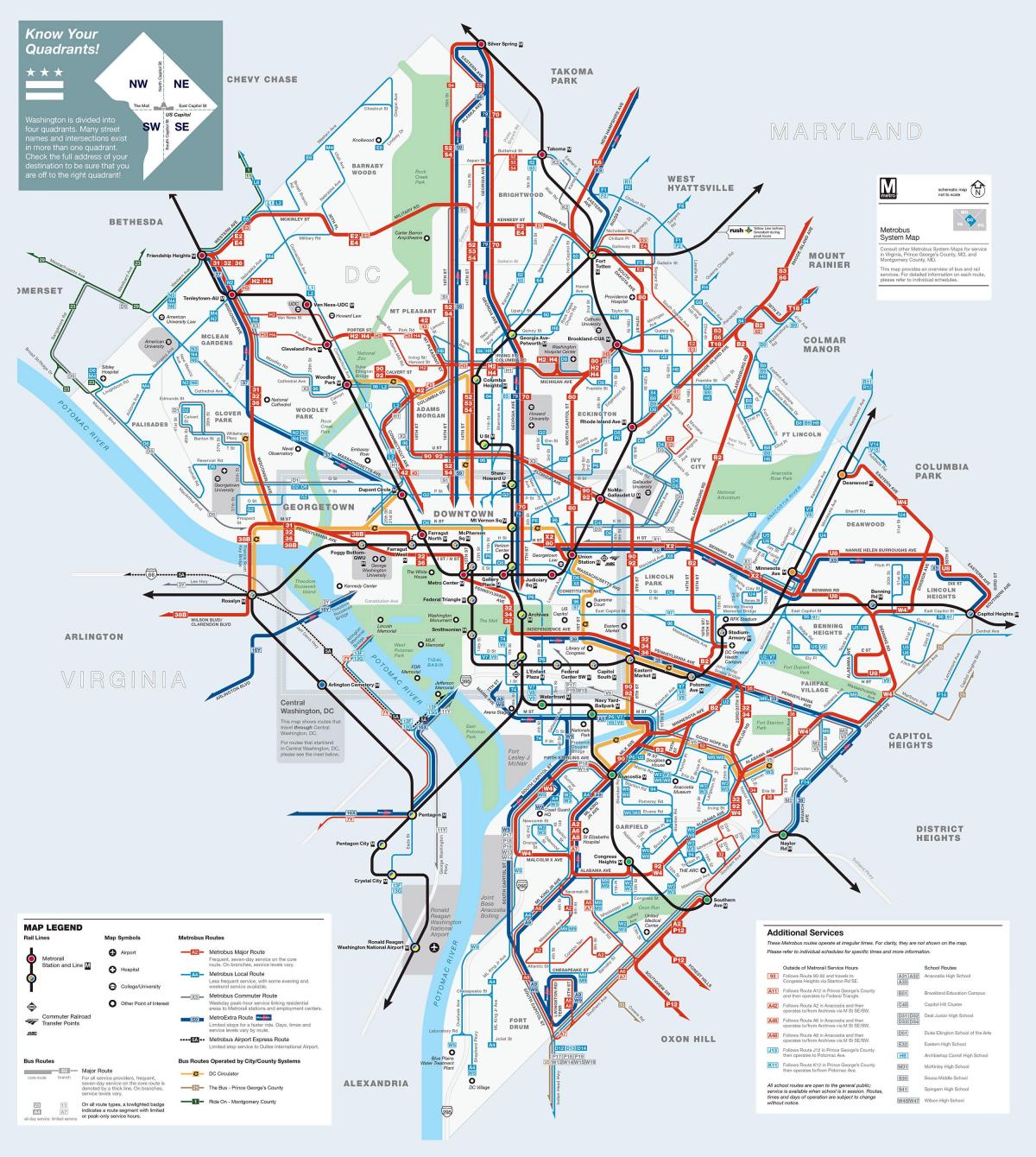Washington DC transportation map